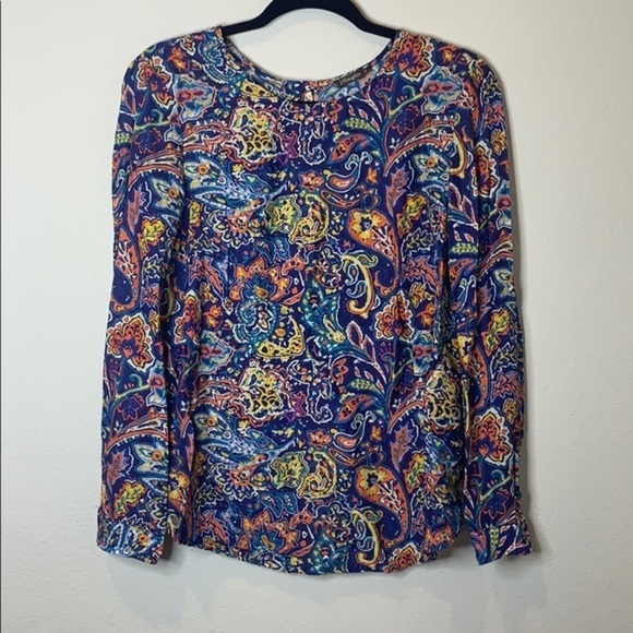 J.Mclaughlin Silk-Blend Blouse Small - Picture 3 of 11
